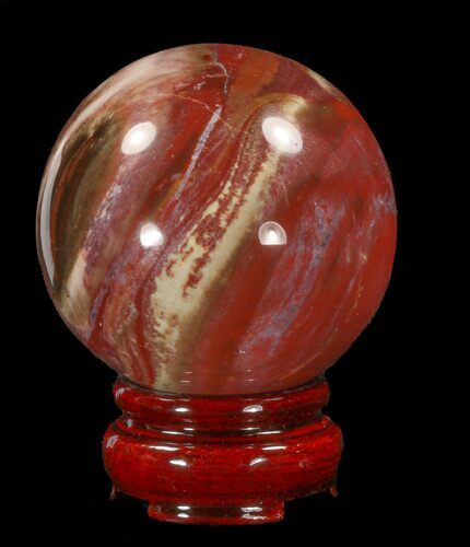 Colorful Petrified Wood Sphere #41935